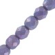 Czech Fire polished faceted glass beads 4mm Chalk white purple iris